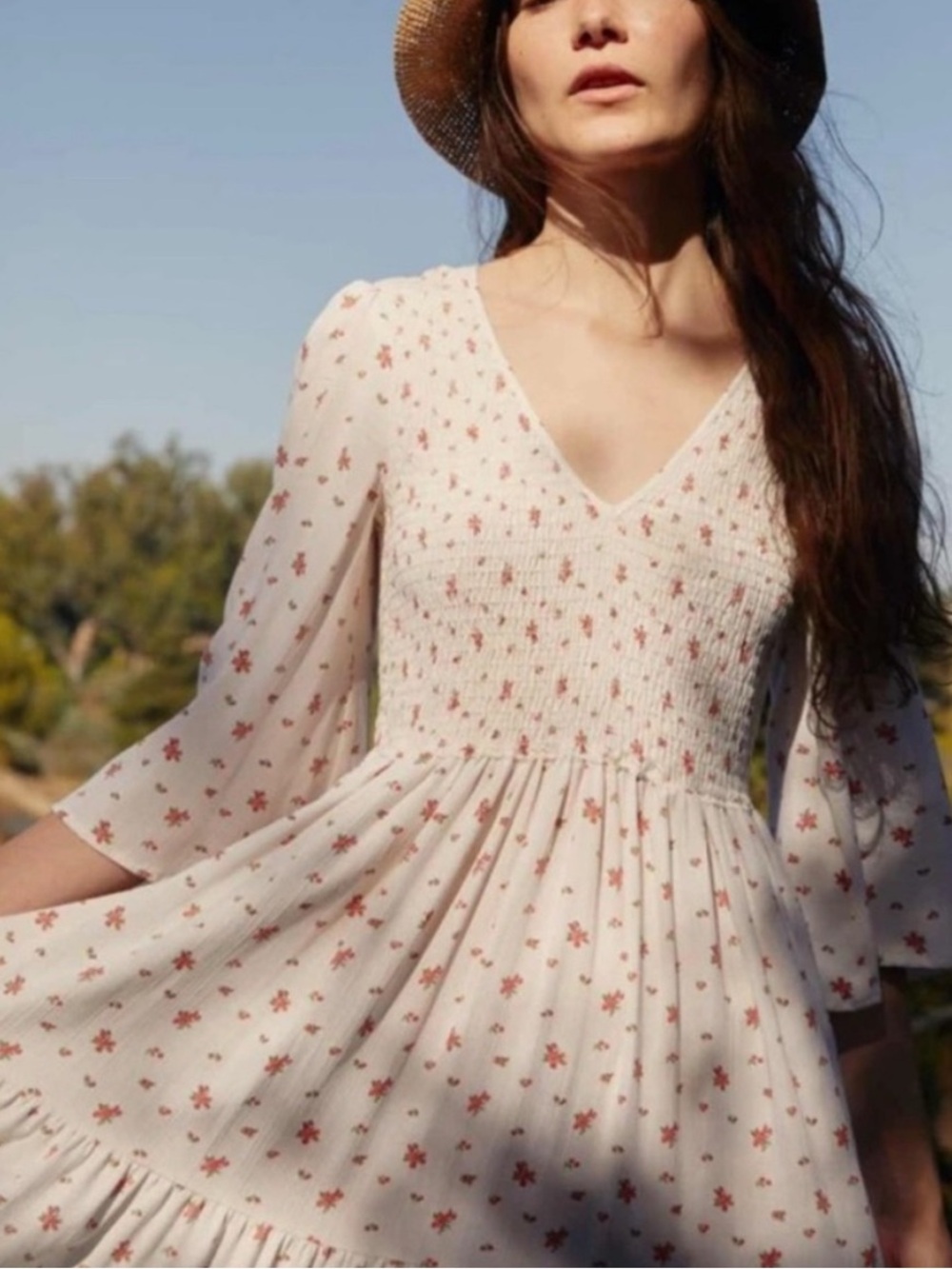 NWT Christy Dawn The Basil Floral Maxi Dress Rosebud Ditsy